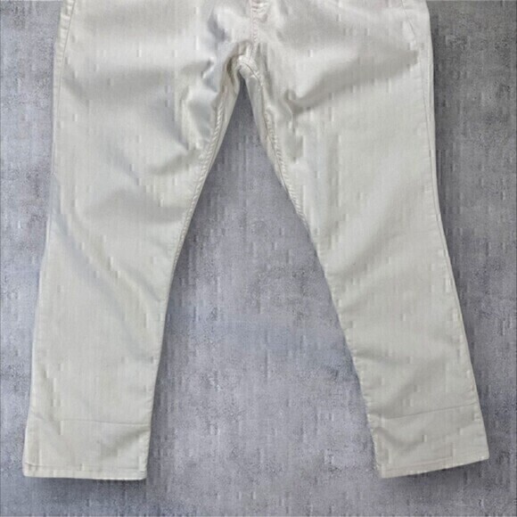 Indigo Blue Jeans Women XL Cream Stretchy Maternity Crossover Panel Skinny Pants - Picture 4 of 12